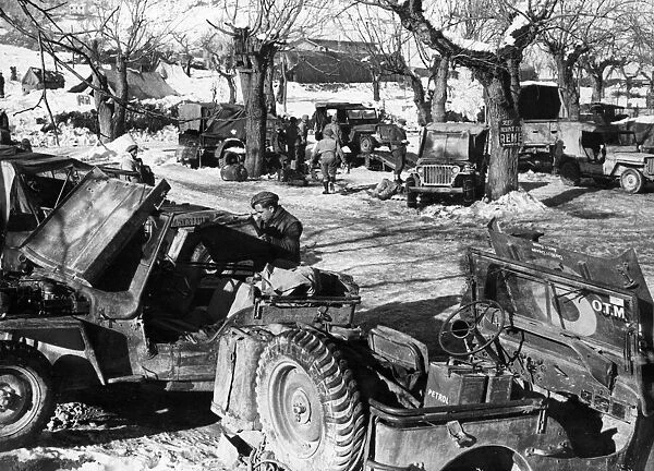 Fifth Army jeep service station. February 1945