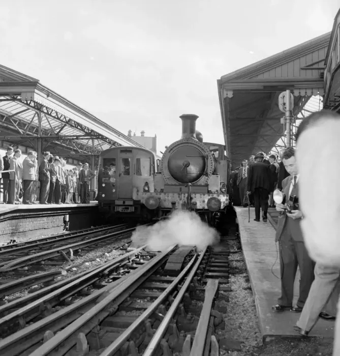 Framed Print : The fifty year old steam train the L46 took a party of train enthusiasts on a trip around Framed Print : The fifty year old steam train the L46 took a party of train enthusiasts on a trip around