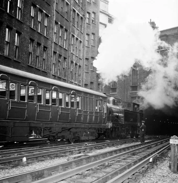 Framed Print : The fifty year old steam train the L46 took a party of train enthusiasts on a trip around