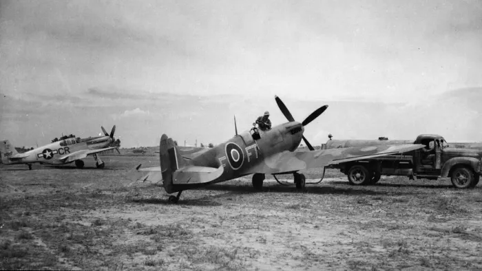 Framed Print : Fighter aircraft of the RAF based on the Anzio beachhead have co-operated with the ground