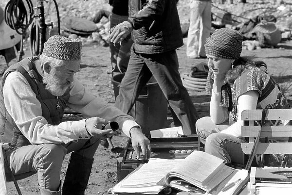 Film Director John Huston on the set of his latest picture '