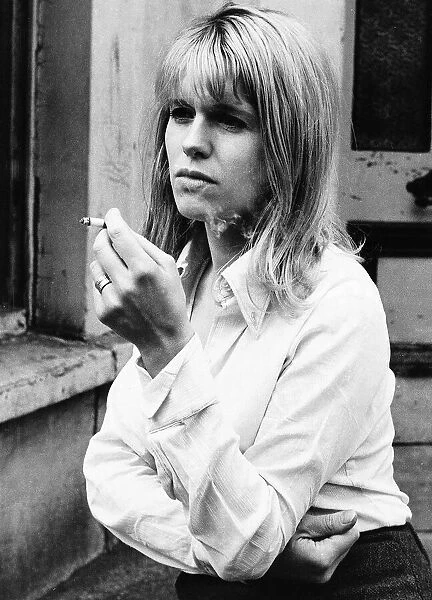 Film Poor Cow staring Carol White smoking cigarette - November 1976 Dbase