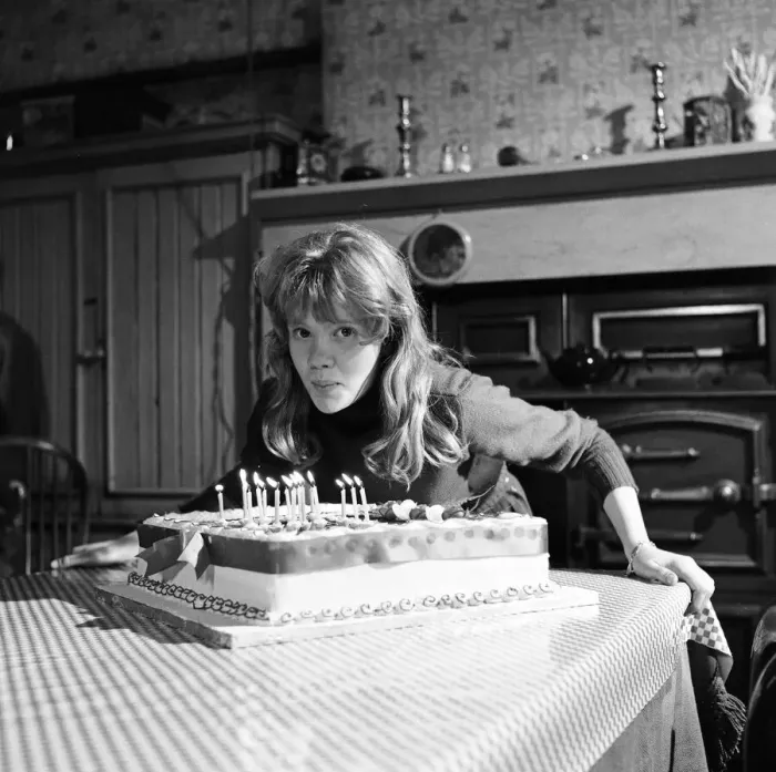 Framed Print : Film star Hayley Mills celebrates her 15th birthday at Pinewood Studios where she is Framed Print : Film star Hayley Mills celebrates her 15th birthday at Pinewood Studios where she is