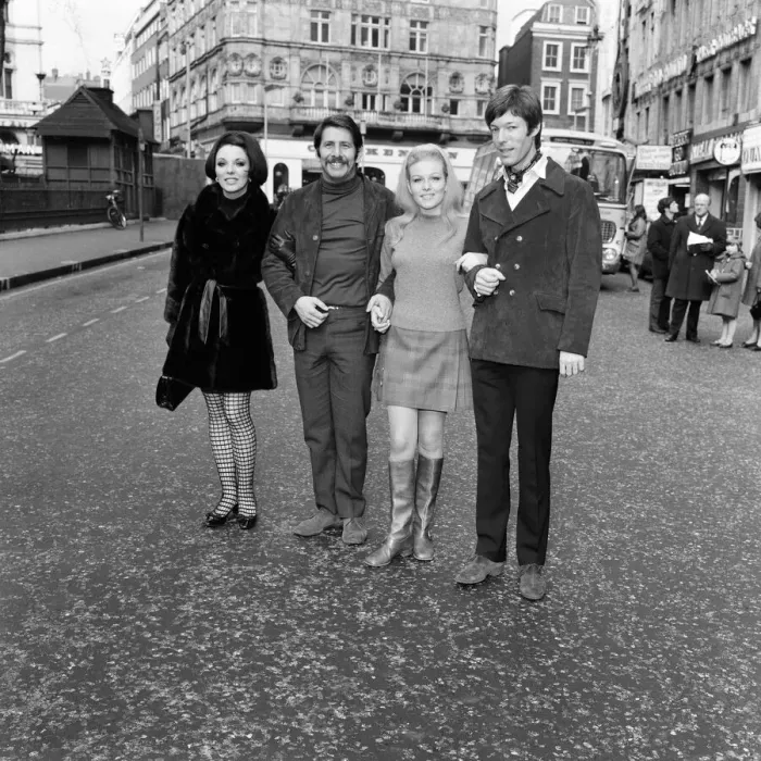 Framed Print : Film stars on a break during rehearsals for a Royal Film Performance of Franco Framed Print : Film stars on a break during rehearsals for a Royal Film Performance of Franco