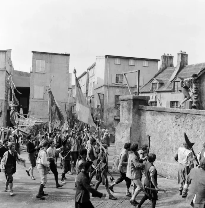 Framed Print : Filming of 1958 film A Tale of Two Cities by Charles Dickens Framed Print : Filming of 1958 film A Tale of Two Cities by Charles Dickens