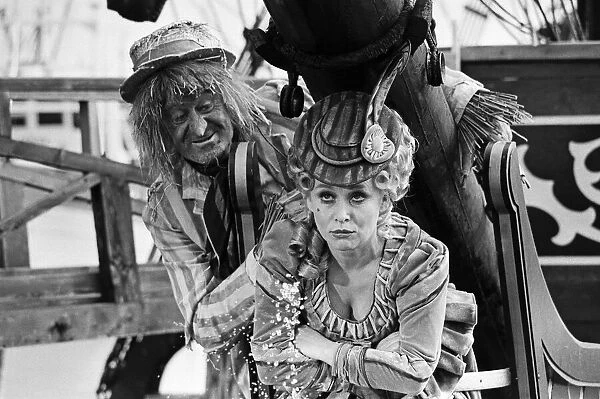 Filming of the childrens television series Wurzel Gummidge at Brixham harbour in