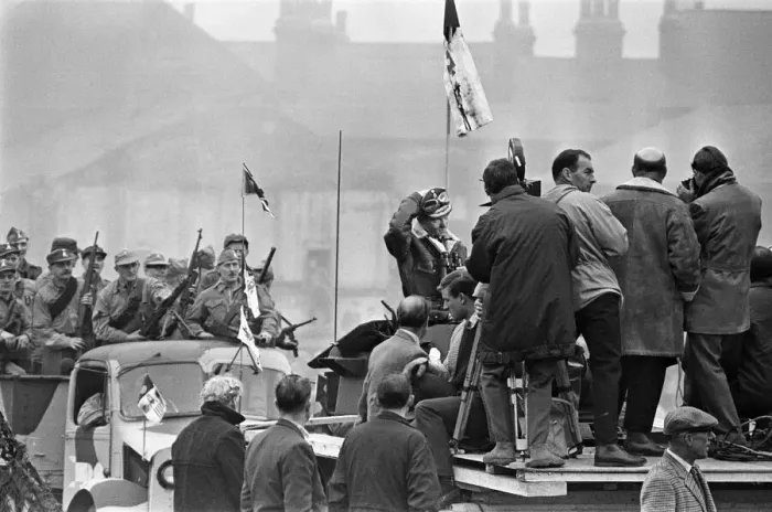 Framed Print : The filming of a dream scene in the film Billy Liar Framed Print : The filming of a dream scene in the film Billy Liar