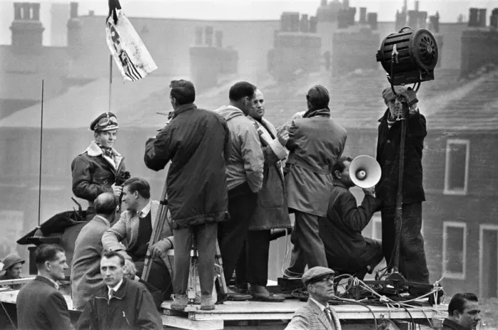 Framed Print : The filming of a dream scene in the film Billy Liar Framed Print : The filming of a dream scene in the film Billy Liar
