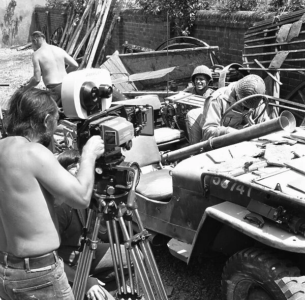 Filming for The Eagle Has Landed at Mapledurham 28th June 1976Filming for The Eagle Has
