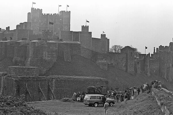 Filming Hamlet at Dover Castle 23rd April 1990