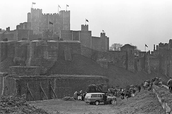 Filming Hamlet at Dover Castle 23rd April 1990