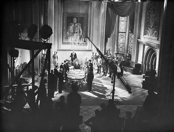 Filming of Love in Exile, directed by Alfred L. Werker, starring Clive Brook actor