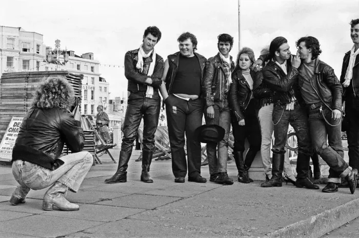 Framed Print : Filming of Quadrophenia in Brighton, based on the Mods and Rocker battles of the mid