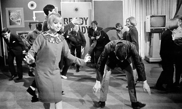 Filming on the set of Ready Steady Go! 1964 Television TV programme Sixties