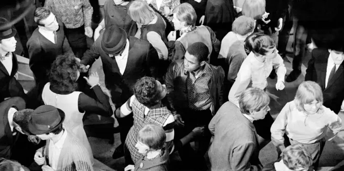 Framed Print : Filming on the set of Ready Steady Go! February 1964 Television TV programme