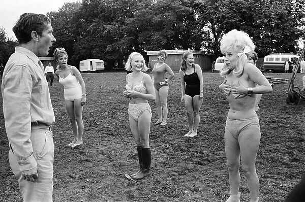 Films Carry On Camping Barbara Windsor covers her breasts with her hands after