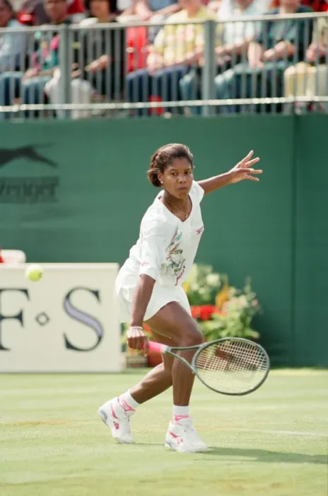 Framed Print : The finals of the DFS Classic at Edgbaston Priory. United States Lori McNeil (pictured Framed Print : The finals of the DFS Classic at Edgbaston Priory. United States Lori McNeil (pictured
