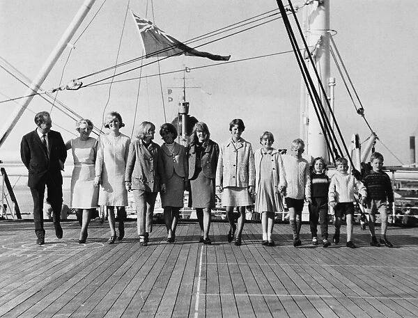 The Finnegan family from Dublin on board the Empress Of England