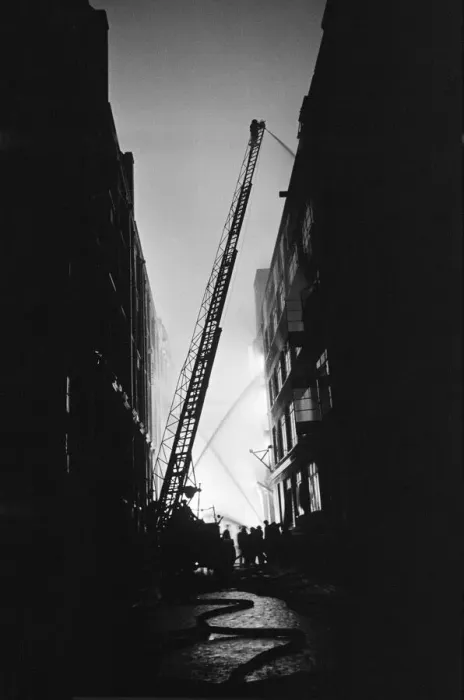 Framed Print : Firemen at work in Shoreditch. 11th January 1941
