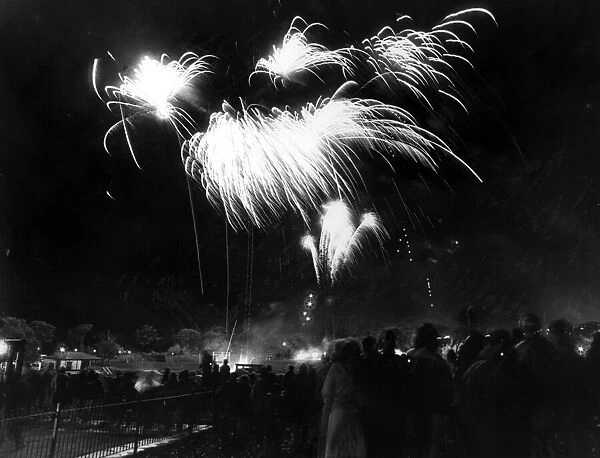 Firework display at Eirias Park, Colwyn Bay. 5th November 1991
