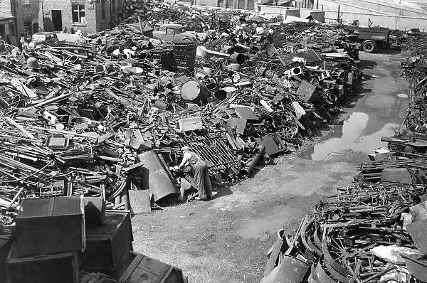This Firm Scarpped Wigan Pier: Pix show some of the 400 tons of scrap metal in