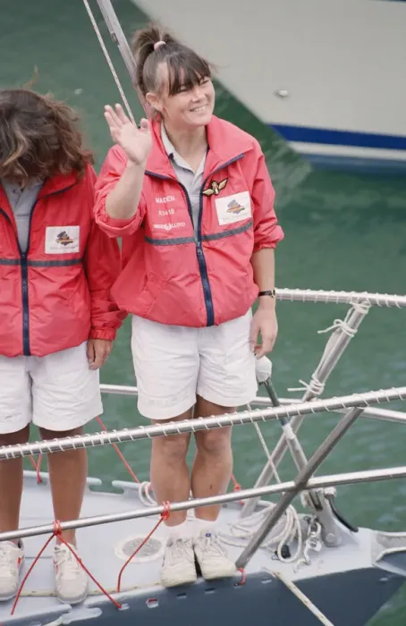 Framed Print : The first all female crew to sail around the world, skippered by 27 year old Tracy Framed Print : The first all female crew to sail around the world, skippered by 27 year old Tracy