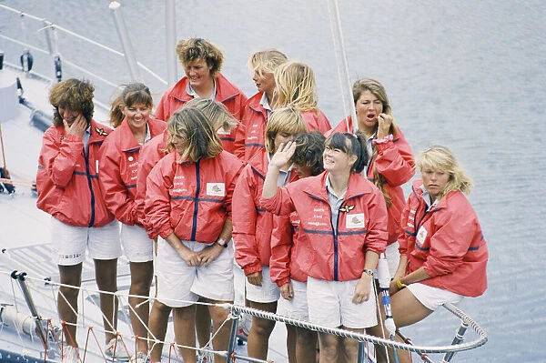 The first all female crew to sail around the world, skippered by 27 year old Tracy