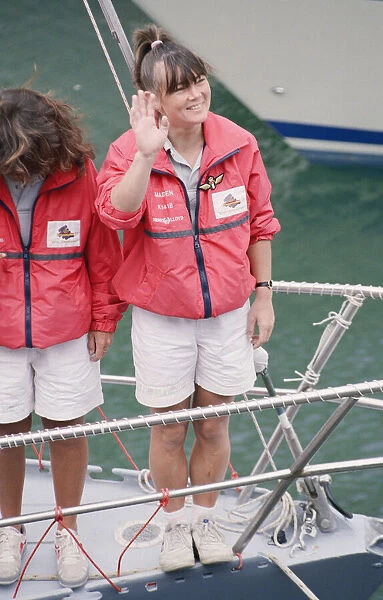 The first all female crew to sail around the world, skippered by 27 year old Tracy