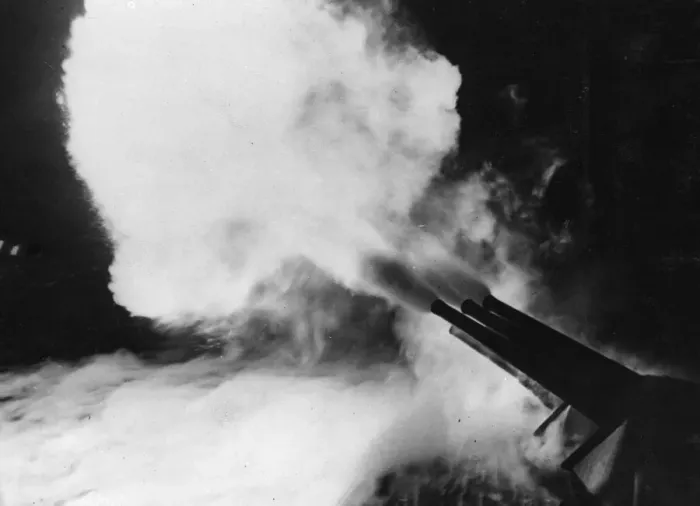 Framed Print : First close up pictures to be released of the terrific pasting the US Navy delivered to Framed Print : First close up pictures to be released of the terrific pasting the US Navy delivered to