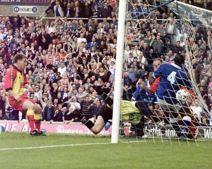 Framed Print : First Division Play Off Semi Final Second Leg match at St Andrews