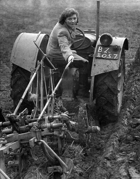 The first lady entrant in the Ladies section of the International Ploughing Championships