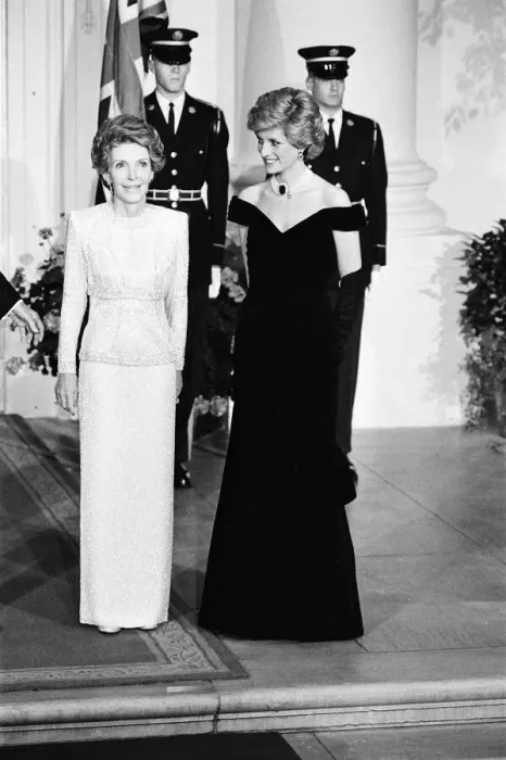 Framed Print : First Lady Nancy Reagan and Diana, Princess of Wales at The White House, Washington, DC