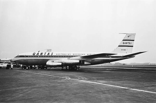 First Qantas jet service from London. 7th August 1959