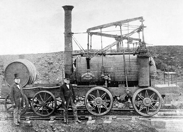 The first railway locomotive seen in the North, built by William Hedley, of Wylam