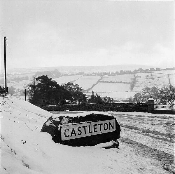 First snow of the winter at Castleton, Cleveland. 1971