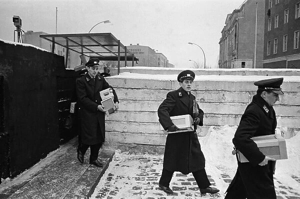 For the first time since its erection, the Berlin Wall is opened for border crossings for