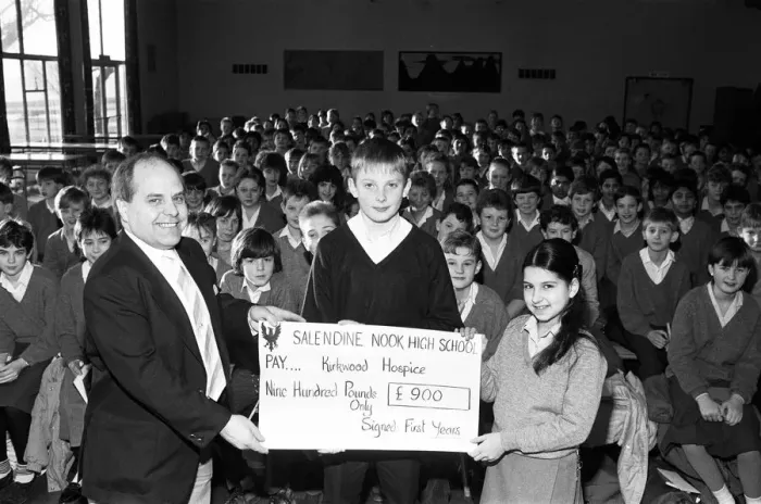 Framed Print : First year pupils at Salendine Nook High School helped to raise £ Framed Print : First year pupils at Salendine Nook High School helped to raise £