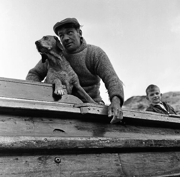 Fisherman George Emmerson with his devoted dog Sandy