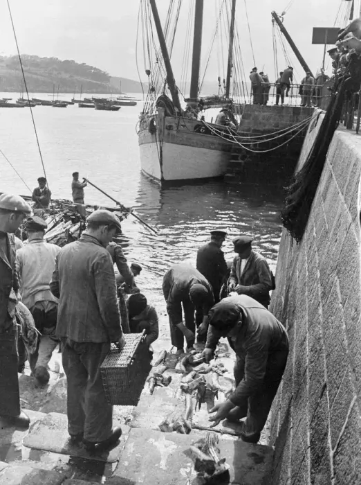 Framed Print : Fishermen prepare their bait before sailing from a fishing village in south coast of