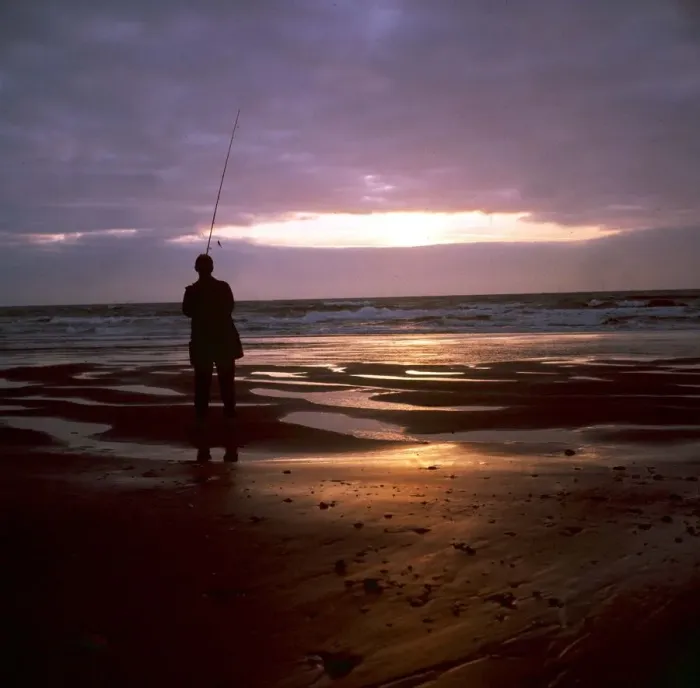 Framed Print : Fishing for Bass at Croyde Bay - June 1963 Devon Britain Framed Print : Fishing for Bass at Croyde Bay - June 1963 Devon Britain