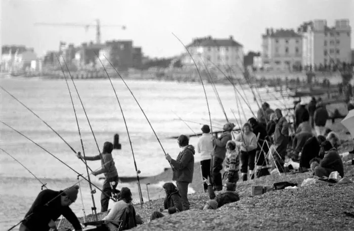 Framed Print : Fishing / Fisherman / Fishermen Sport / Outdoor: 2000 anglers fish from Folkestone Beaches Framed Print : Fishing / Fisherman / Fishermen Sport / Outdoor: 2000 anglers fish from Folkestone Beaches