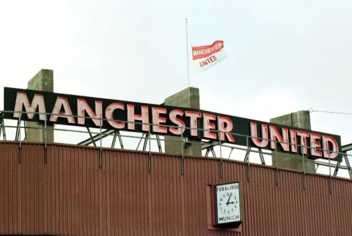 Framed Print : Flag at half mast at Old Trafford February 1998 as a tribute to the 40th Framed Print : Flag at half mast at Old Trafford February 1998 as a tribute to the 40th