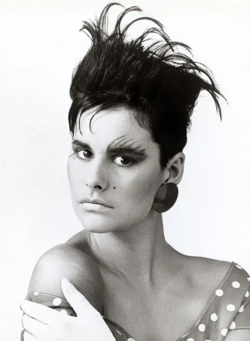 Framed Print : Flat top hairstyle of the mid 1980s Model with an unusual hair style Framed Print : Flat top hairstyle of the mid 1980s Model with an unusual hair style