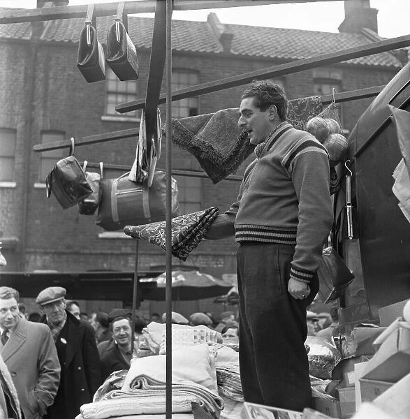 Flea market at Club Row, Bethnal Green, E1 London 1st March 1955