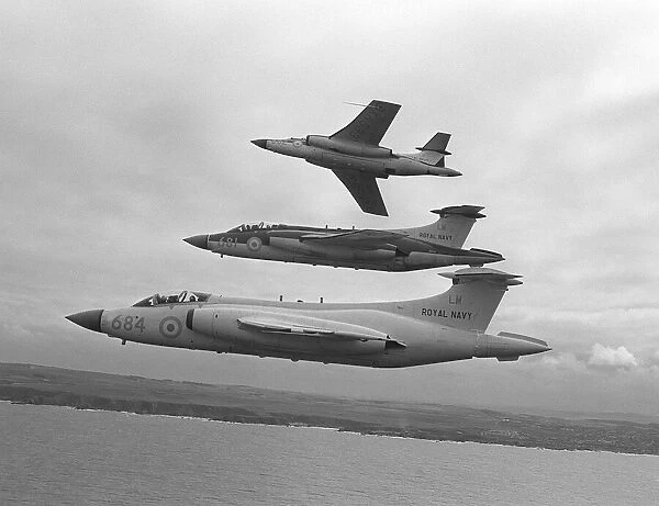 Fleet Air Arm Aircraft Blackburn Buccaneer July 1962 A formation of 3 Bucaneers