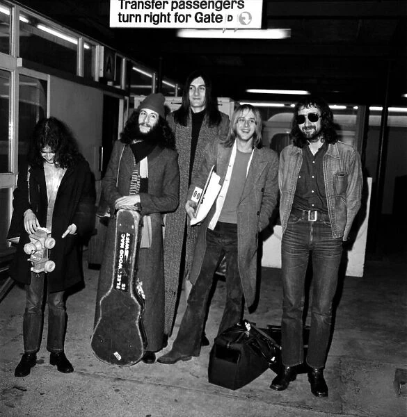The Fleetwood Mac pop group back in London. Members of the 'Fleetwood Mac'