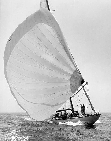 Flicka II Sailing boat in action during the 12metres class of the America