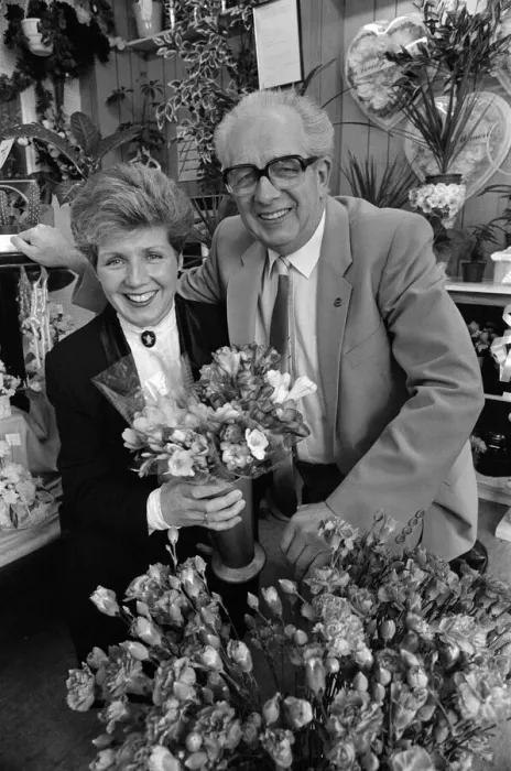Framed Print : Florist John Robinson will (tomorrow) hand over his Eston based business - which he has Framed Print : Florist John Robinson will (tomorrow) hand over his Eston based business - which he has