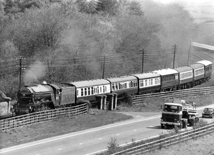 Framed Print : The Flying Scotsman near Greenhead on 14th March 1982 Framed Print : The Flying Scotsman near Greenhead on 14th March 1982