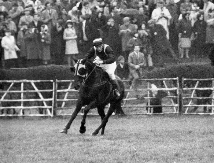 Framed Print : Foinavon on the way to wining the Grand National after a huge Pile Up Causes Race Framed Print : Foinavon on the way to wining the Grand National after a huge Pile Up Causes Race